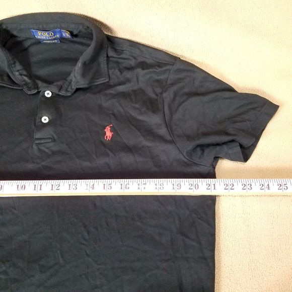 Polo RALPH LAUREN Custom Slim FIT Men's shirt Short Sleeve Collared Size L - Picture 5 of 9